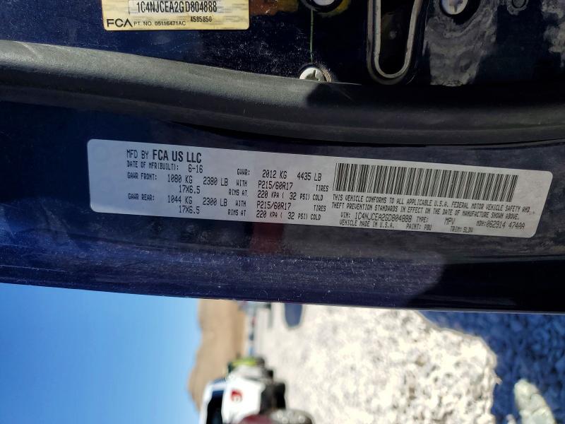 Aukcja sprzedaży 2016 Jeep Compass, vin: 1C4NJCEA2GD804888, numer aukcji: 66914236