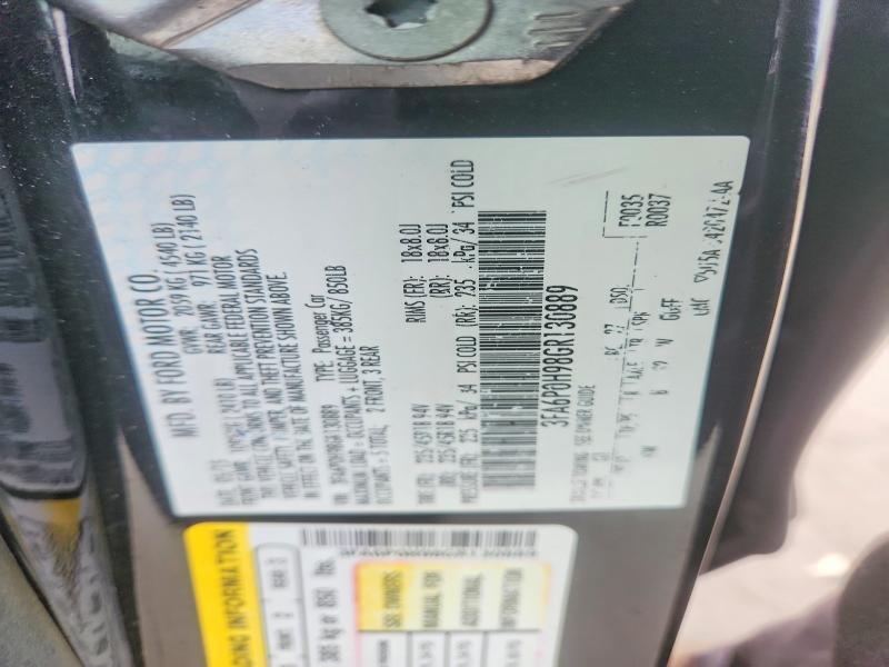 2016 Ford Fusion მანქანა იყიდება აუქციონზე, vin: 3FA6P0H98GR130889, აუქციონის ნომერი: 70817426