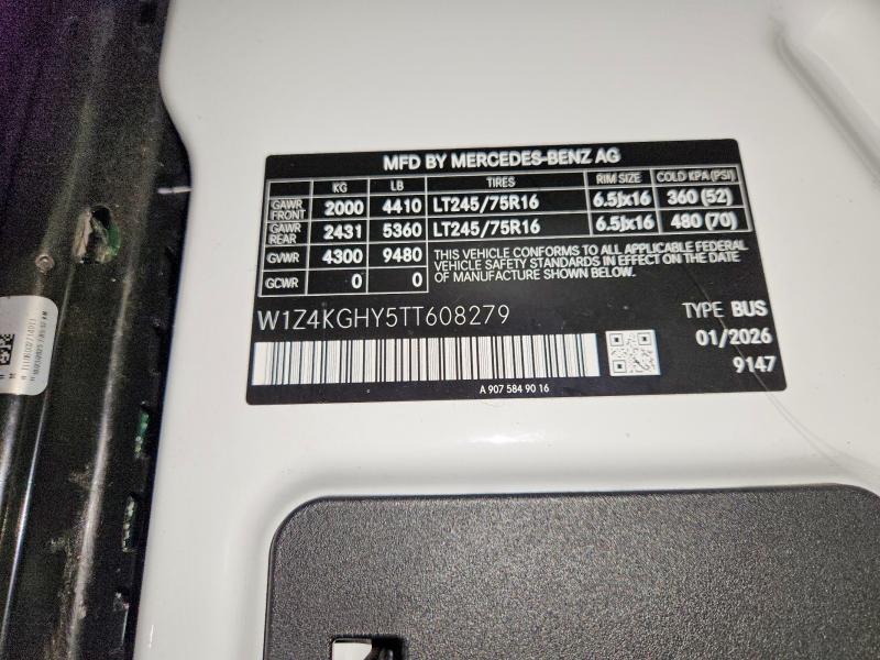 2026 Mercedes-benz Sprinter მანქანა იყიდება აუქციონზე, vin: W1Z4KGHY5TT608279, აუქციონის ნომერი: 67599276