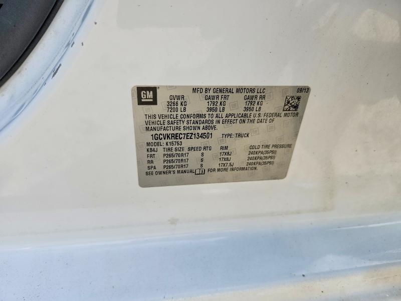 70498506 :رقم المزاد ، 1GCVKREC7EZ134501 vin ، 2014 Chevrolet Silverado مزاد بيع