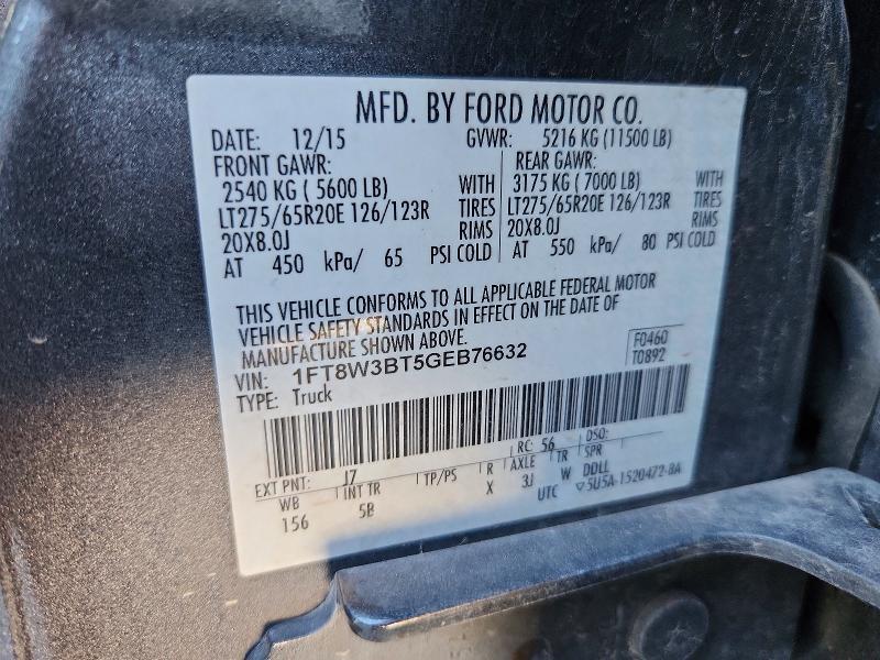 Продажа на аукционе авто 2016 Ford F350, vin: 1FT8W3BT5GEB76632, номер лота: 67621886