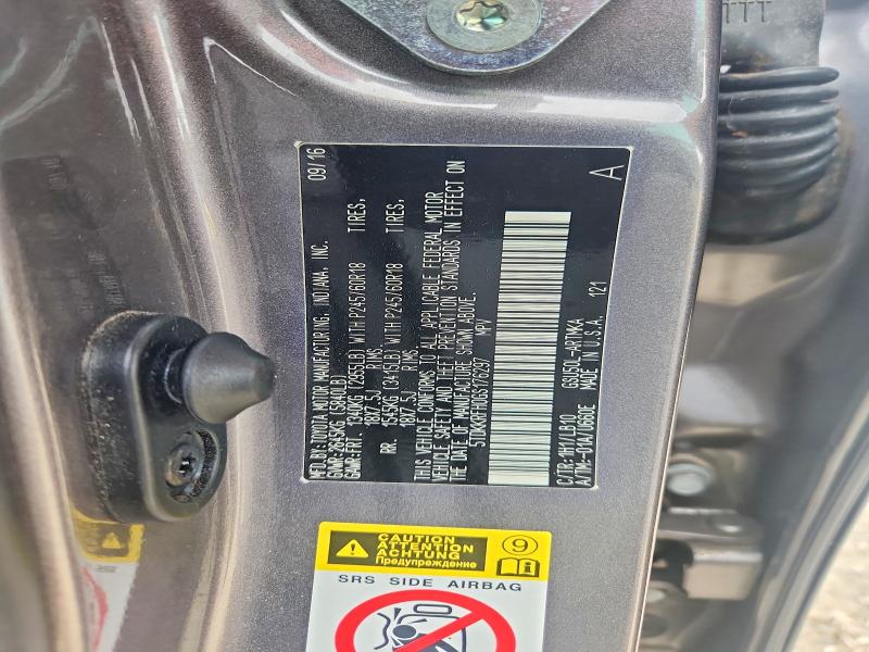 2016 Toyota Highlander მანქანა იყიდება აუქციონზე, vin: 5TDKKRFH0GS176297, აუქციონის ნომერი: 68654136