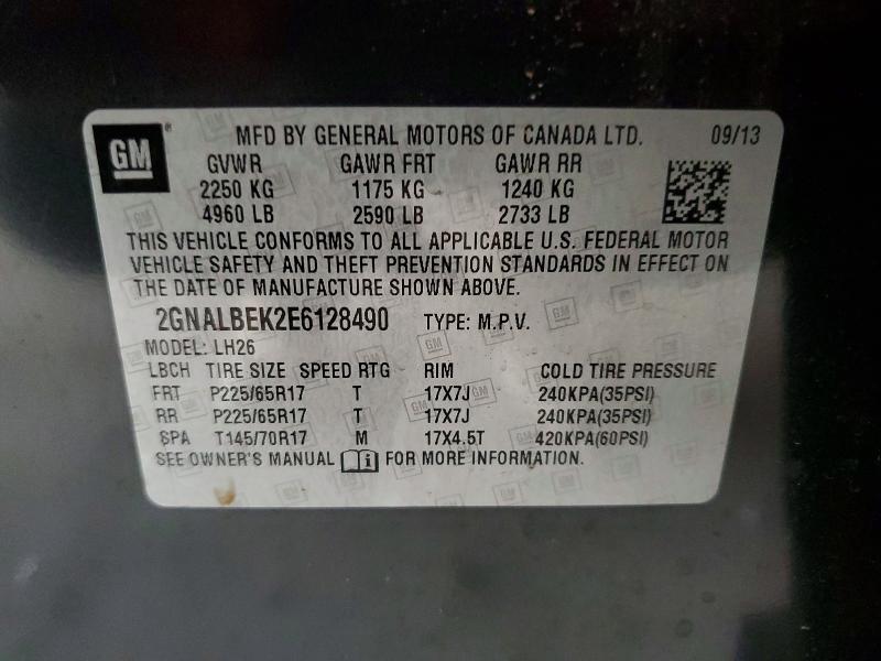 Aukcja sprzedaży 2014 Chevrolet Equinox, vin: 2GNALBEK2E6128490, numer aukcji: 67433066