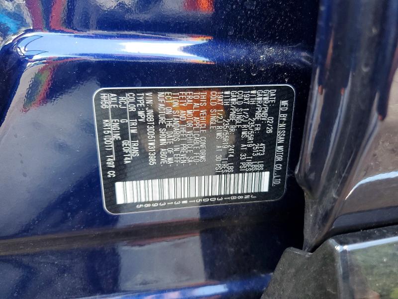 67898246 :رقم المزاد ، JN8BT3DD5TW313985 vin ، 2026 Nissan Rogue مزاد بيع