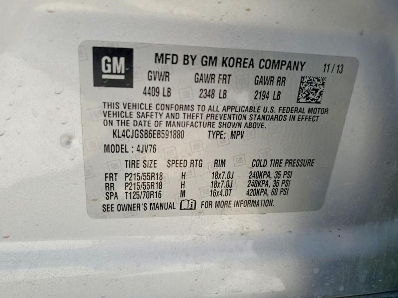 Aukcja sprzedaży 2014 Buick Encore, vin: KL4CJGSB6EB591880, numer aukcji: 68712546