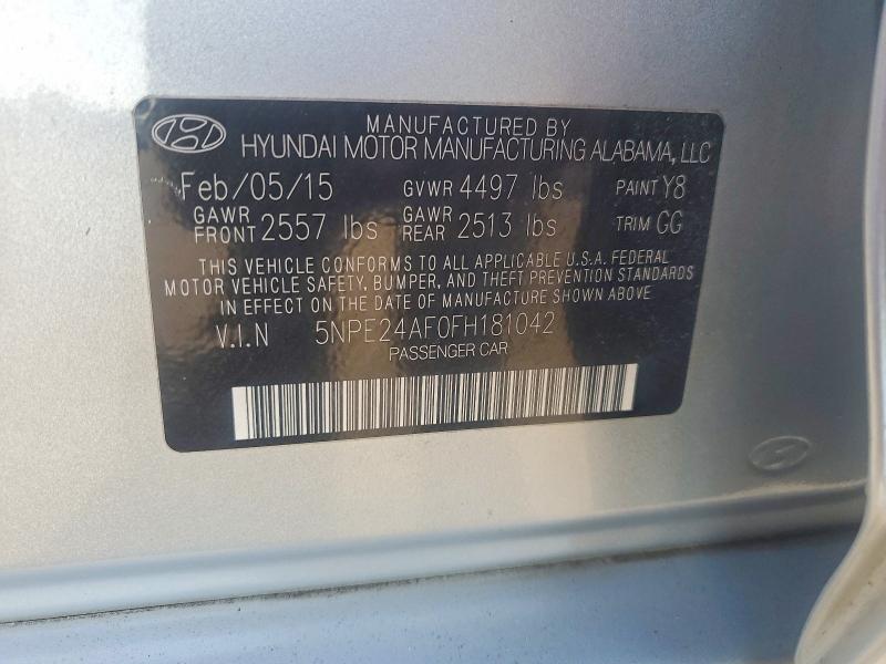 Aukcja sprzedaży 2015 Hyundai Sonata, vin: 5NPE24AF0FH181042, numer aukcji: 71101826