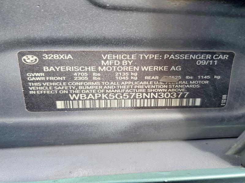 Aukcja sprzedaży 2011 Bmw 328, vin: WBAPK5G57BNN30377, numer aukcji: 70272016