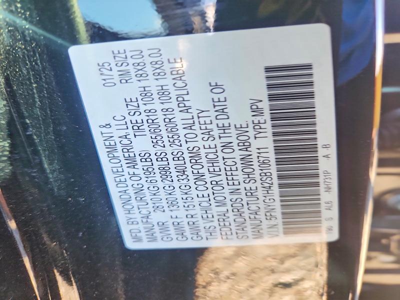 Продажа на аукционе авто 2025 Honda Pilot, vin: 5FNYG1H42SB106711, номер лота: 69599586