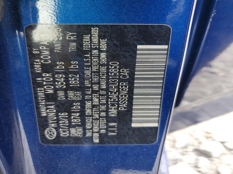 Aukcja sprzedaży 2017 Hyundai Accent, vin: KMHCT5AE4HU315850, numer aukcji: 69020586