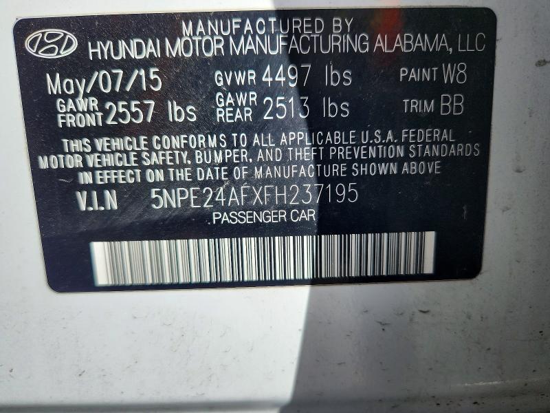 Aukcja sprzedaży 2015 Hyundai Sonata, vin: 5NPE24AFXFH237195, numer aukcji: 68828436