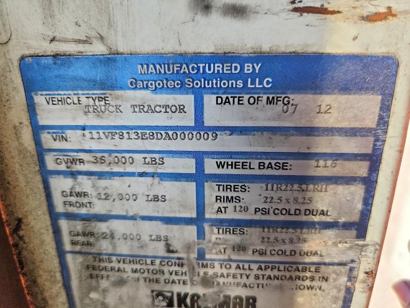 Продажа на аукционе авто 2013 Kalmar Ottawa 4x2, vin: 11VF813E8DA000009, номер лота: 69376216