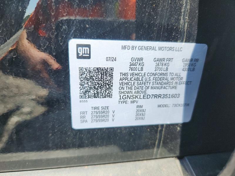 Продажа на аукционе авто 2025 Chevrolet Tahoe, vin: 1GNSKLED7RR351603, номер лота: 68056056