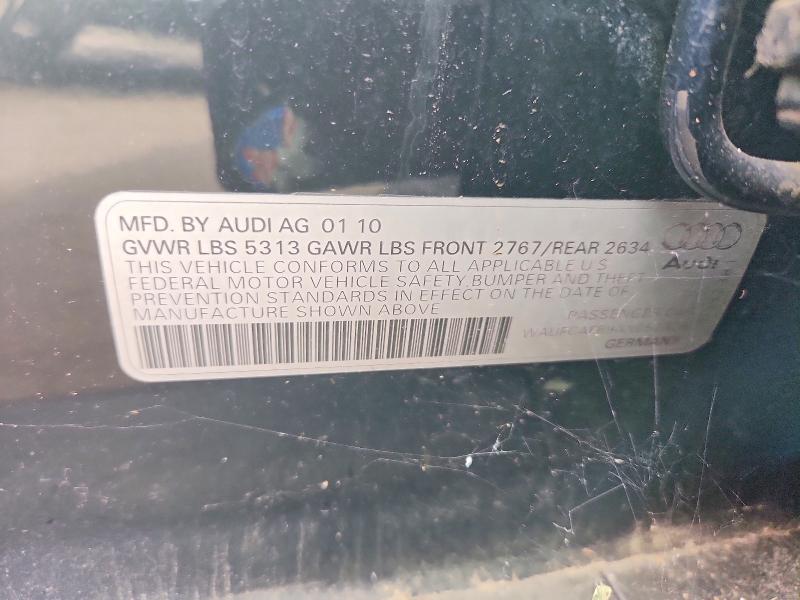 Aukcja sprzedaży 2010 Audi A6, vin: WAUFGAFB9AN052376, numer aukcji: 69187706