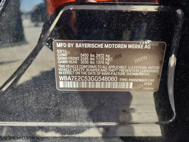 Продажа на аукционе авто 2016 Bmw 740, vin: WBA7E2C53GG548060, номер лота: 66789186