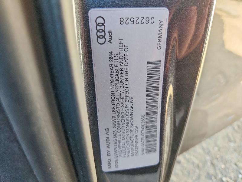 68081356 :رقم المزاد ، WAU35CFU3TN003666 vin ، 2026 Audi S5 مزاد بيع