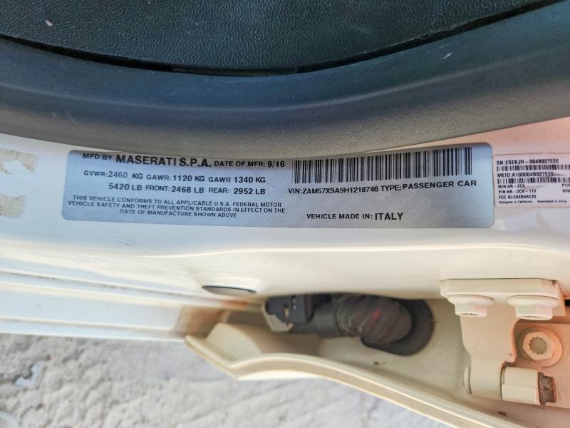 Продажа на аукционе авто 2017 Maserati Ghibli, vin: ZAM57XSA9H1218746, номер лота: 70341056