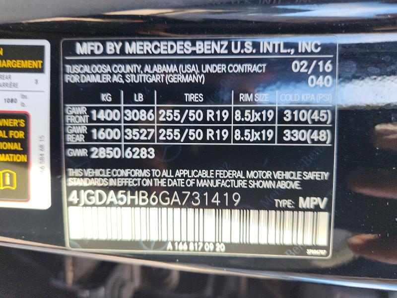 Aukcja sprzedaży 2016 Mercedes-benz Gle, vin: 4JGDA5HB6GA731419, numer aukcji: 70471746