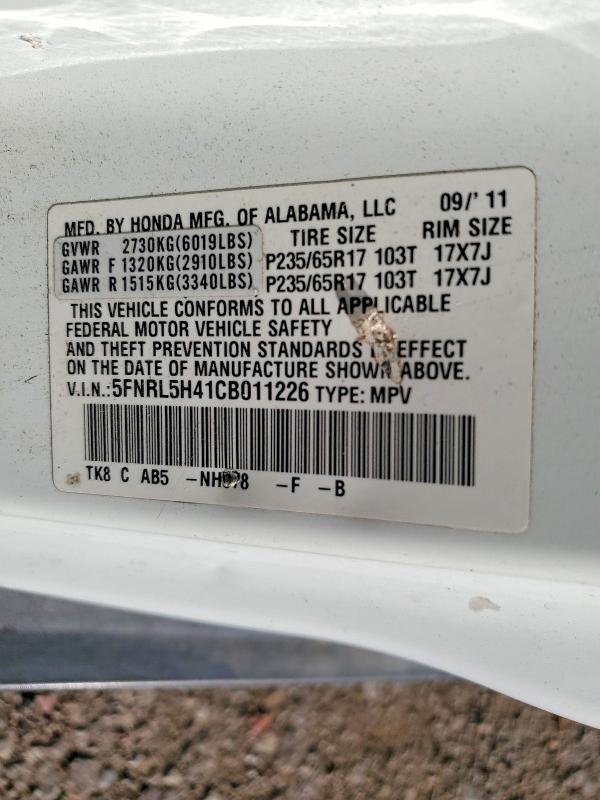 Продаж на аукціоні авто 2012 Honda Odyssey, vin: 5FNRL5H41CB011226, номер лоту: 70827646