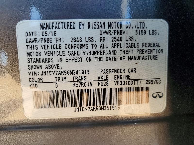 Auction sale of the 2016 Infiniti Q50, vin: JN1EV7AR5GM341915, lot number: 68461666