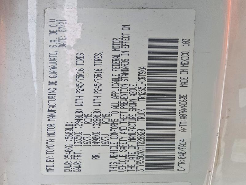 2021 Toyota Tacoma მანქანა იყიდება აუქციონზე, vin: 3TYRX5GNXMT028820, აუქციონის ნომერი: 70267616