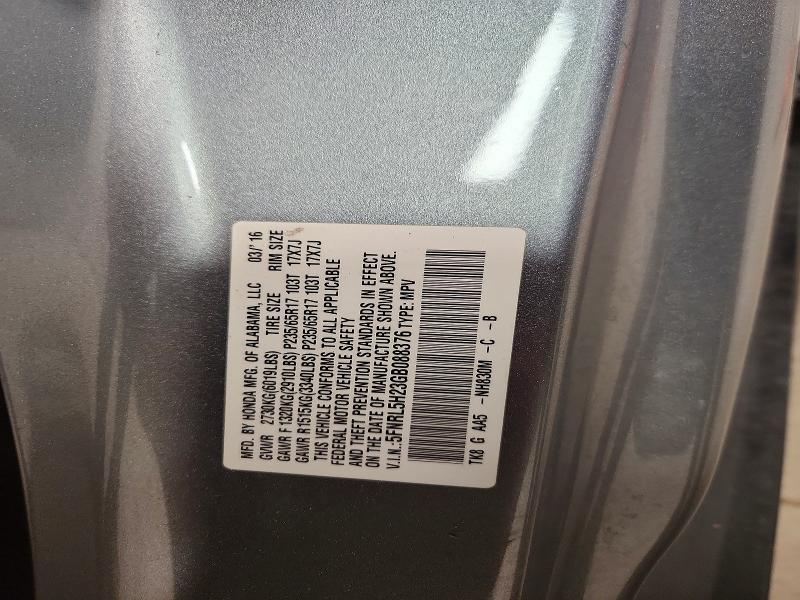2016 Honda Odyssey მანქანა იყიდება აუქციონზე, vin: 5FNRL5H23GB088376, აუქციონის ნომერი: 70968706