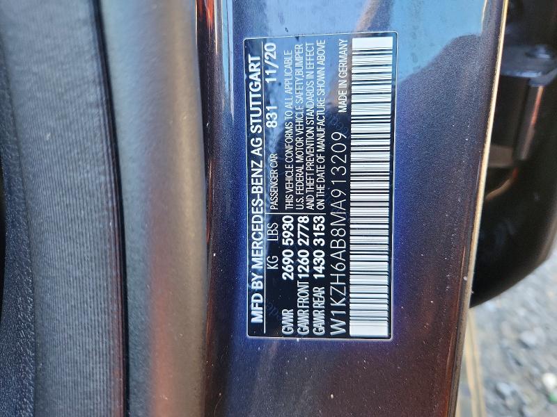 70161706 :رقم المزاد ، W1KZH6AB8MA913209 vin ، 2021 Mercedes-benz E مزاد بيع