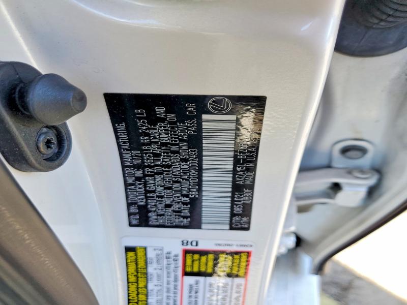 68548536 :رقم المزاد ، 58AD11D1XMU002493 vin ، 2021 Lexus Es 250 مزاد بيع