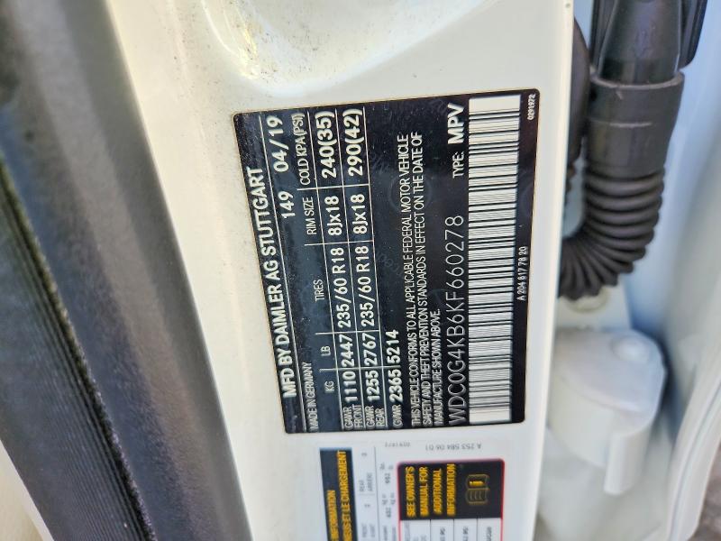 Aukcja sprzedaży 2019 Mercedes-benz Glc, vin: WDC0G4KB6KF660278, numer aukcji: 67616416