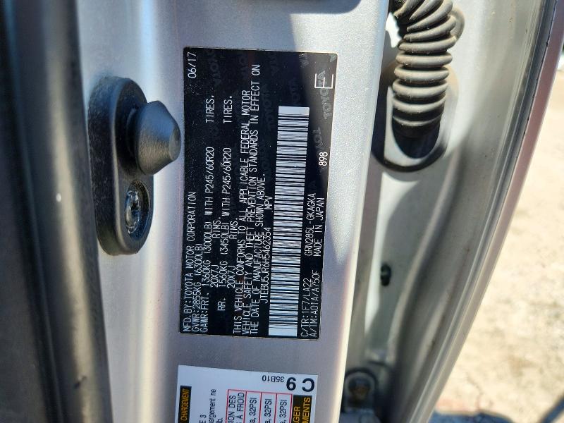 2017 Toyota 4runner მანქანა იყიდება აუქციონზე, vin: JTEBU5JR6H5462354, აუქციონის ნომერი: 68509846