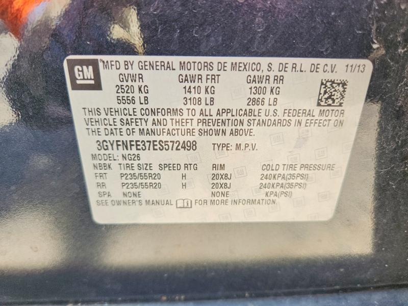 Aukcja sprzedaży 2014 Cadillac Srx, vin: 3GYFNFE37ES572498, numer aukcji: 67909096