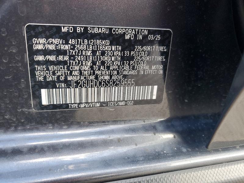 Aukcja sprzedaży 2025 Subaru Crosstrek, vin: JF2GUHDC6S8259555, numer aukcji: 66851486