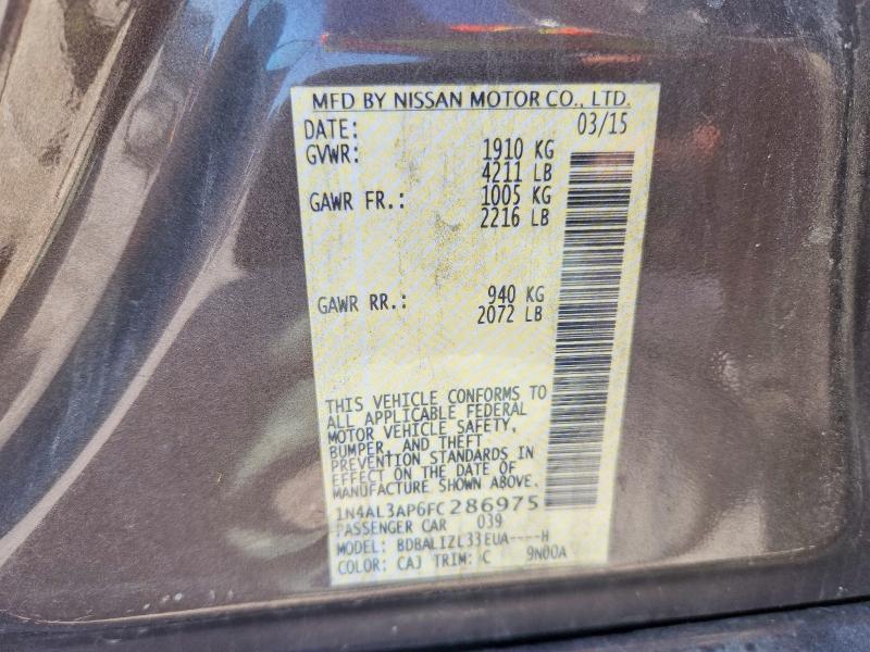 68635016 :رقم المزاد ، 1N4AL3AP6FC286975 vin ، 2015 Nissan Altima مزاد بيع