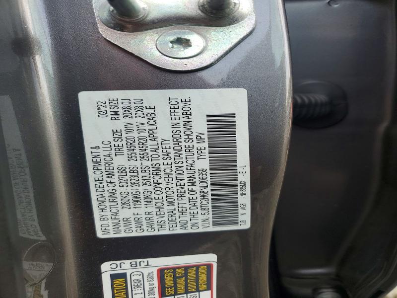 Продаж на аукціоні авто 2022 Acura Rdx, vin: 5J8TC2H68NL006659, номер лоту: 68406256