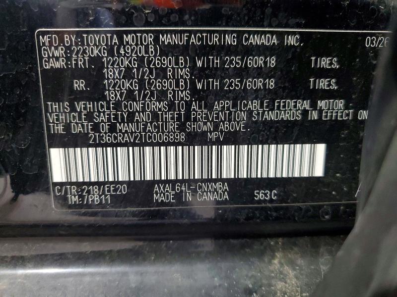 Продаж на аукціоні авто 2026 Toyota Rav4, vin: 2T36CRAV2TC006898, номер лоту: 68626146