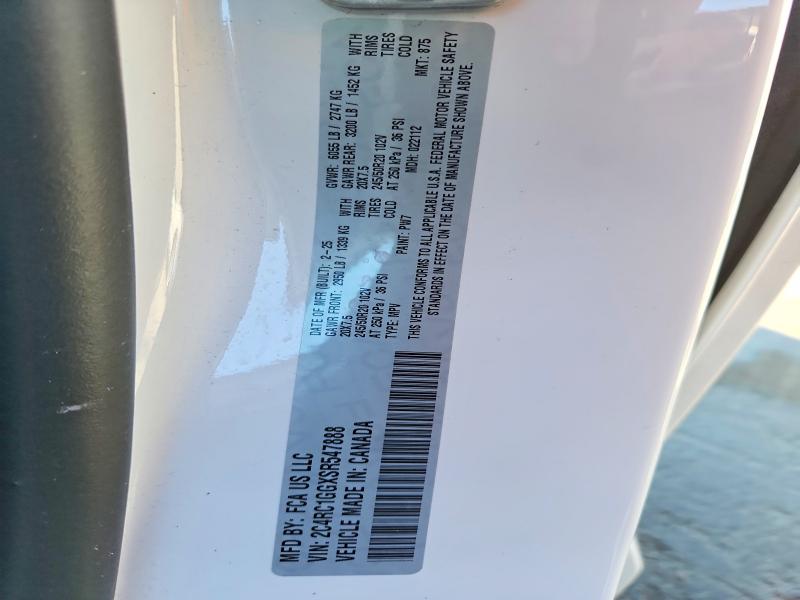 Aukcja sprzedaży 2025 Chrysler Pacifica, vin: 2C4RC1GGXSR547888, numer aukcji: 69617776