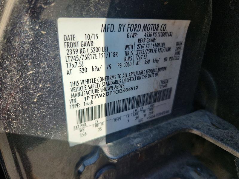 Aukcja sprzedaży 2016 Ford F250, vin: 1FT7W2BT1GEB04512, numer aukcji: 70598796