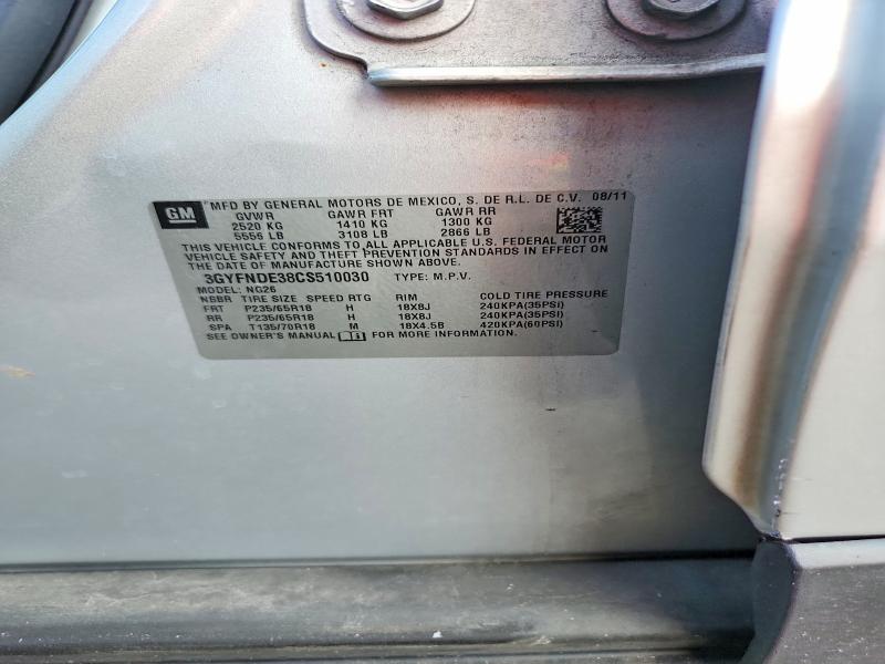 67208236 :رقم المزاد ، 3GYFNDE38CS510030 vin ، 2012 Cadillac Srx مزاد بيع