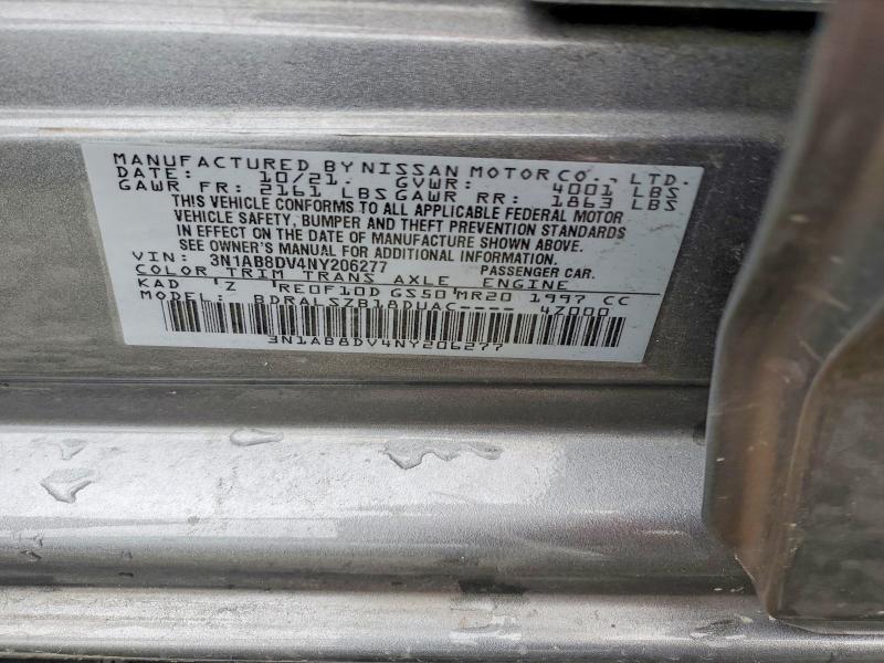 Aukcja sprzedaży 2022 Nissan Sentra, vin: 3N1AB8DV4NY206277, numer aukcji: 67157986