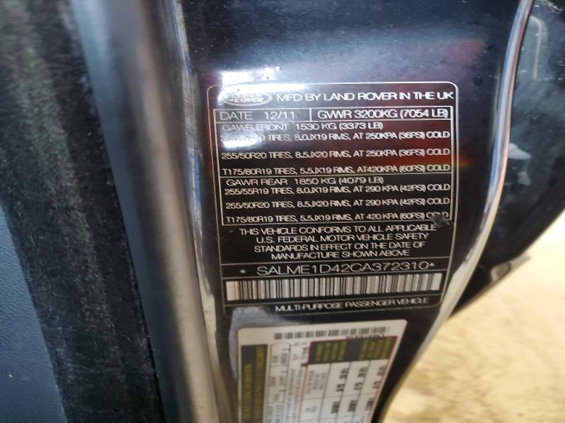 Продажа на аукционе авто 2012 Land Rover Range Rover, vin: SALME1D42CA372310, номер лота: 69525816