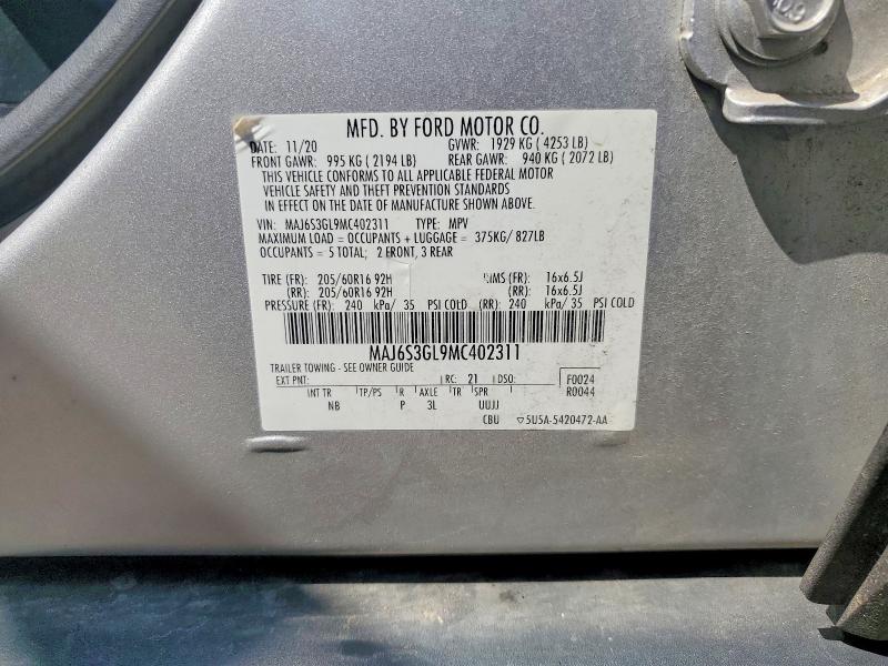 Продажа на аукционе авто 2021 Ford Ecosport, vin: MAJ6S3GL9MC402311, номер лота: 68940686