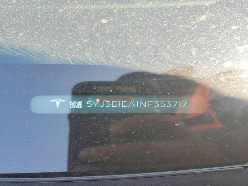 Aukcja sprzedaży 2022 Tesla Model 3, vin: 5YJ3E1EA1NF353717, numer aukcji: 68325046