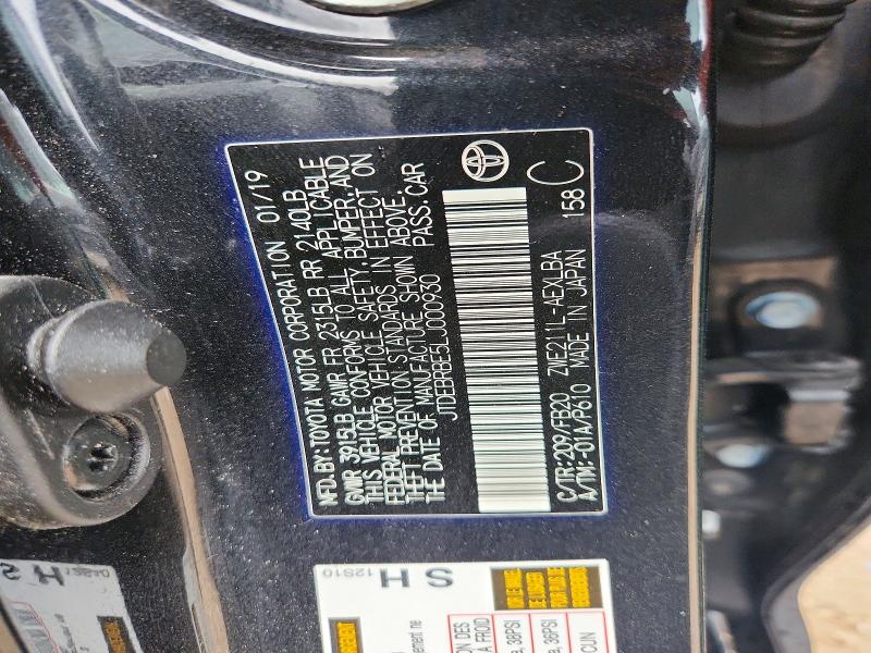 Aukcja sprzedaży 2020 Toyota Corolla, vin: JTDEBRBE5LJ000930, numer aukcji: 67832646
