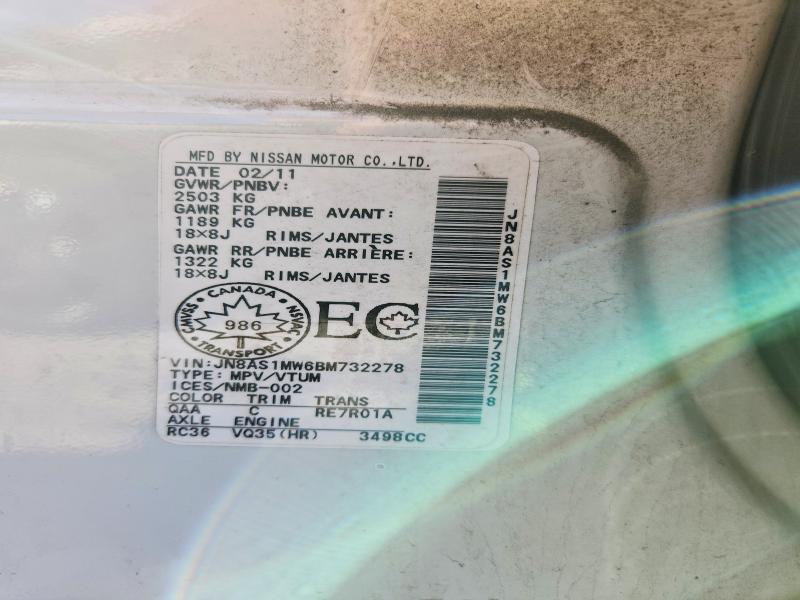 Продаж на аукціоні авто 2011 Infiniti Fx35, vin: JN8AS1MW6BM732278, номер лоту: 68013406