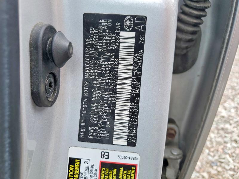 Продаж на аукціоні авто 2010 Toyota Corolla, vin: 2T1BU4EE1AC274498, номер лоту: 68825656