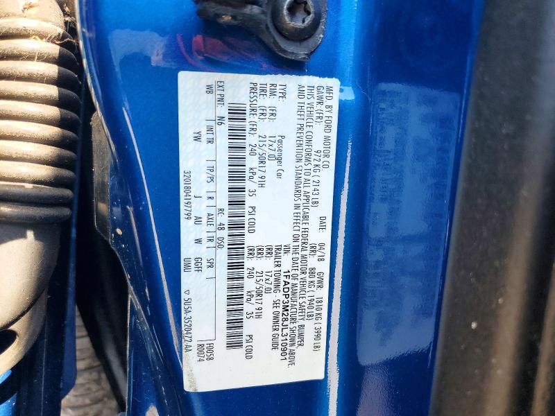 2018 Ford Focus მანქანა იყიდება აუქციონზე, vin: 1FADP3M28JL310901, აუქციონის ნომერი: 68493026