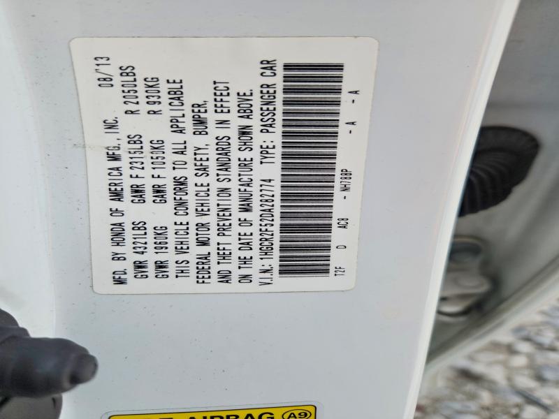 Продажа на аукционе авто 2013 Honda Accord, vin: 1HGCR2F52DA282774, номер лота: 68988766