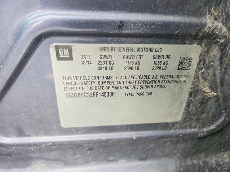 68343916 :رقم المزاد ، 1G4GB5G32FF145306 vin ، 2015 Buick Lacrosse مزاد بيع