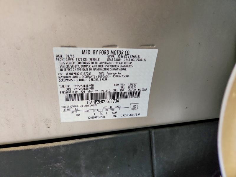 Aukcja sprzedaży 2018 Ford Taurus, vin: 1FAHP2E82JG117361, numer aukcji: 68006716