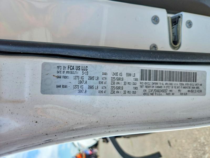 Aukcja sprzedaży 2019 Jeep Cherokee, vin: 1C4PJMDX6KD456557, numer aukcji: 68574496