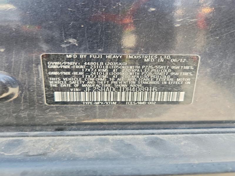 Aukcja sprzedaży 2013 Subaru Forester, vin: JF2SHADC1DH408916, numer aukcji: 68990986